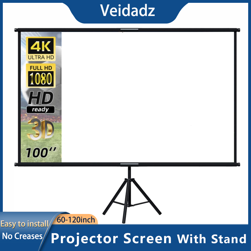 Home Cinema Blanc - VEIDADZ Schermo per proiettore con supporto
