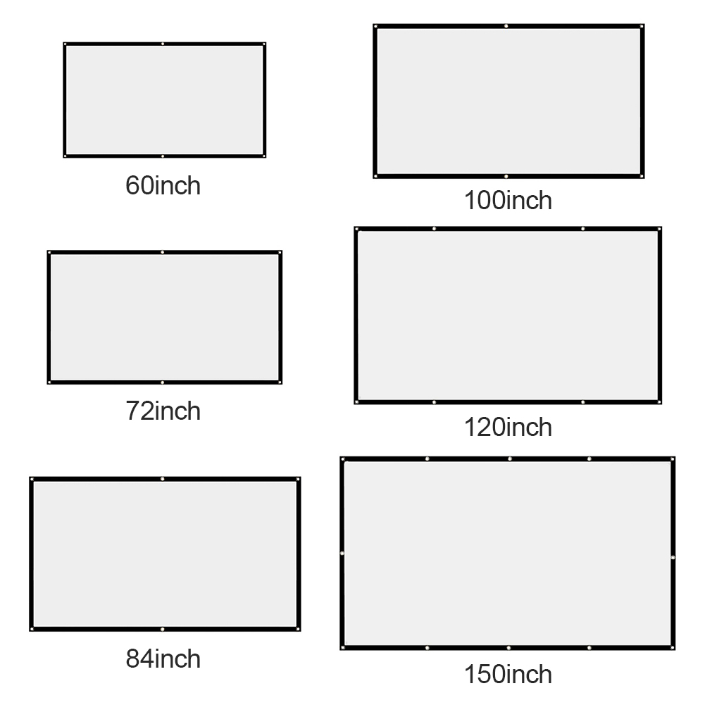 Home Cinema Blanc - Schermo del proiettore portatile tenda semplice