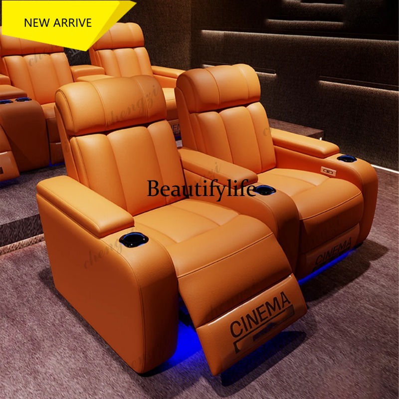 Home Cinema Led - Poltrone Reclinabili Elettriche G153 in Vera