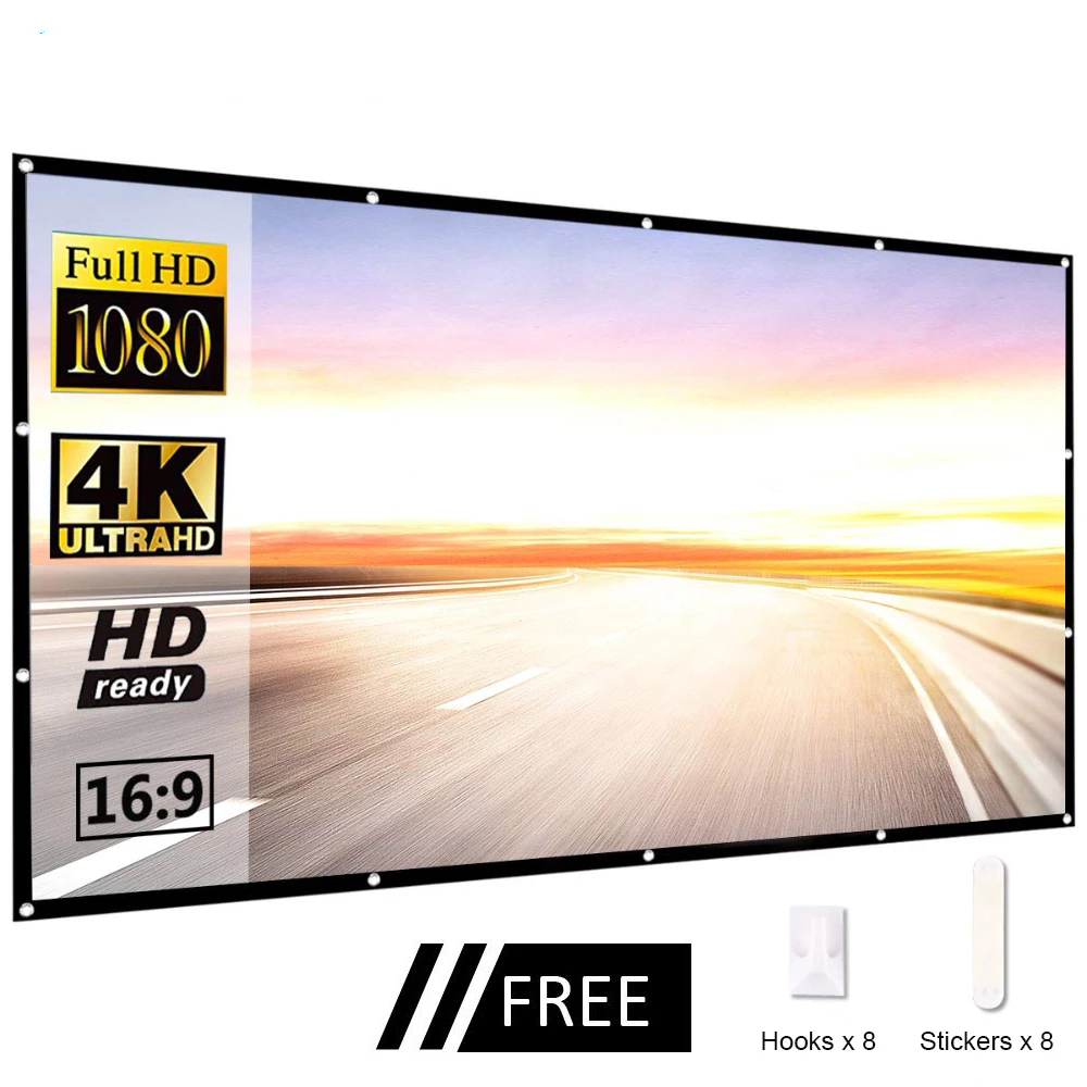 Home Cinema Blanc - 60 84 100 120 Schermo per