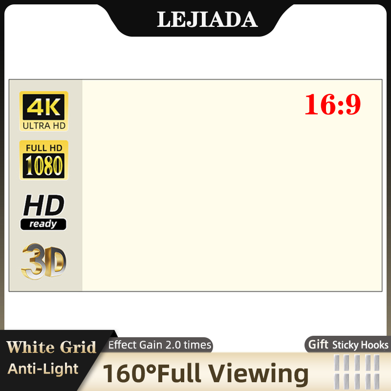 Home Cinema Blanc - Schermo del proiettore LEJIADA 60-130 pollici