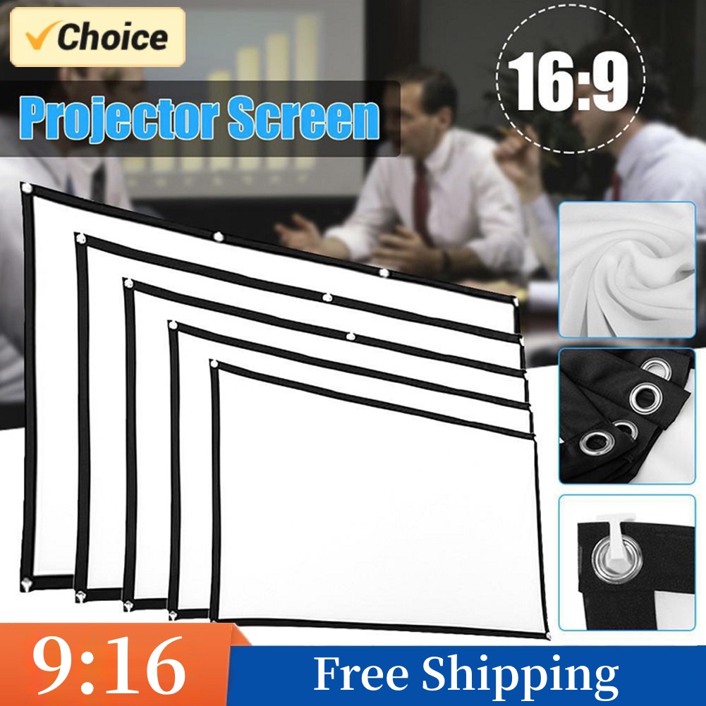 Home Cinema Blanc - Schermo del proiettore portatile tenda semplice