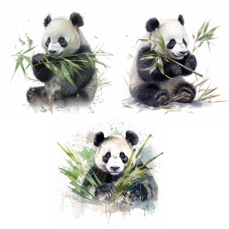 Home Cinema Wallpaper - C76 # Adesivi Murali Acquerello Panda