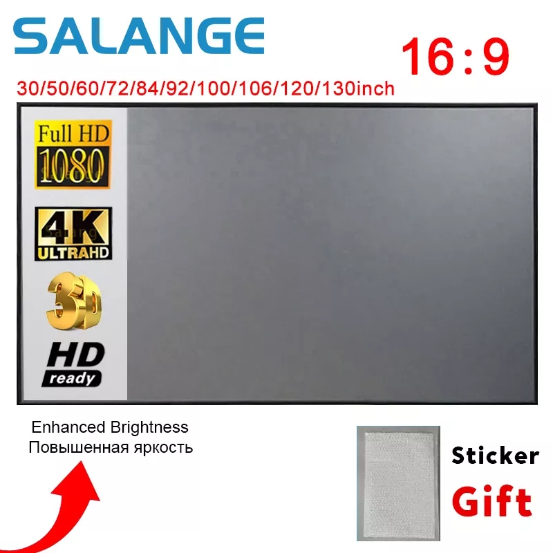 Home Cinema Blanc - Schermo per proiettore Salange, schermo per