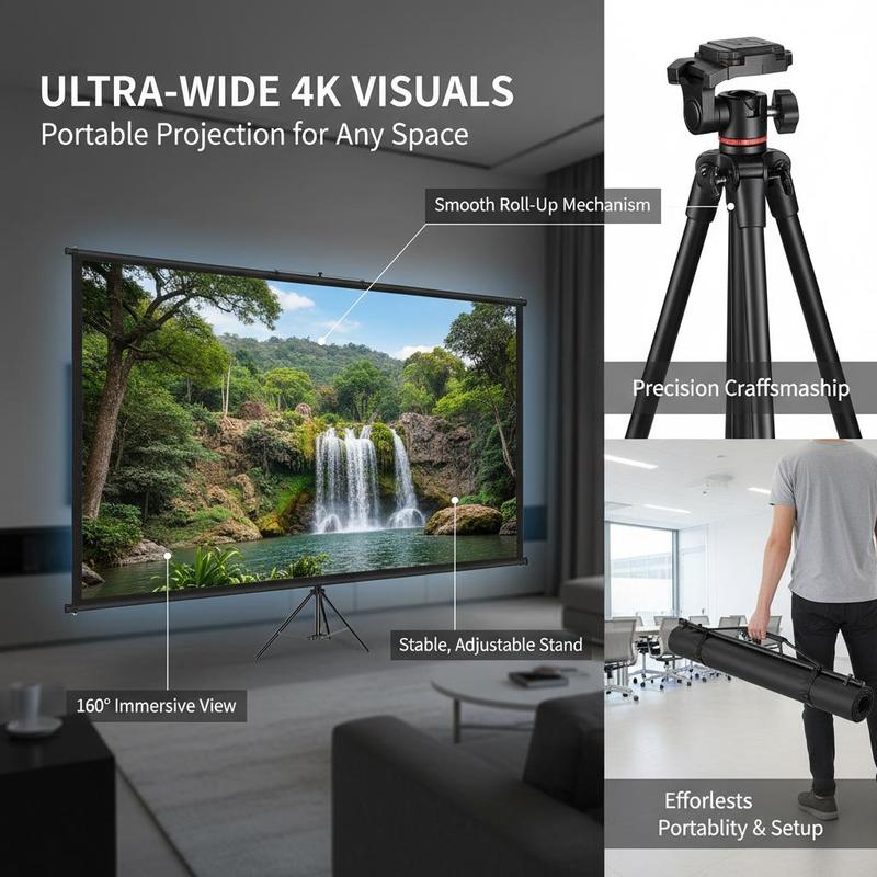 Schermo di proiezione portatil - Home Cinema Gaming recensione e prezzo