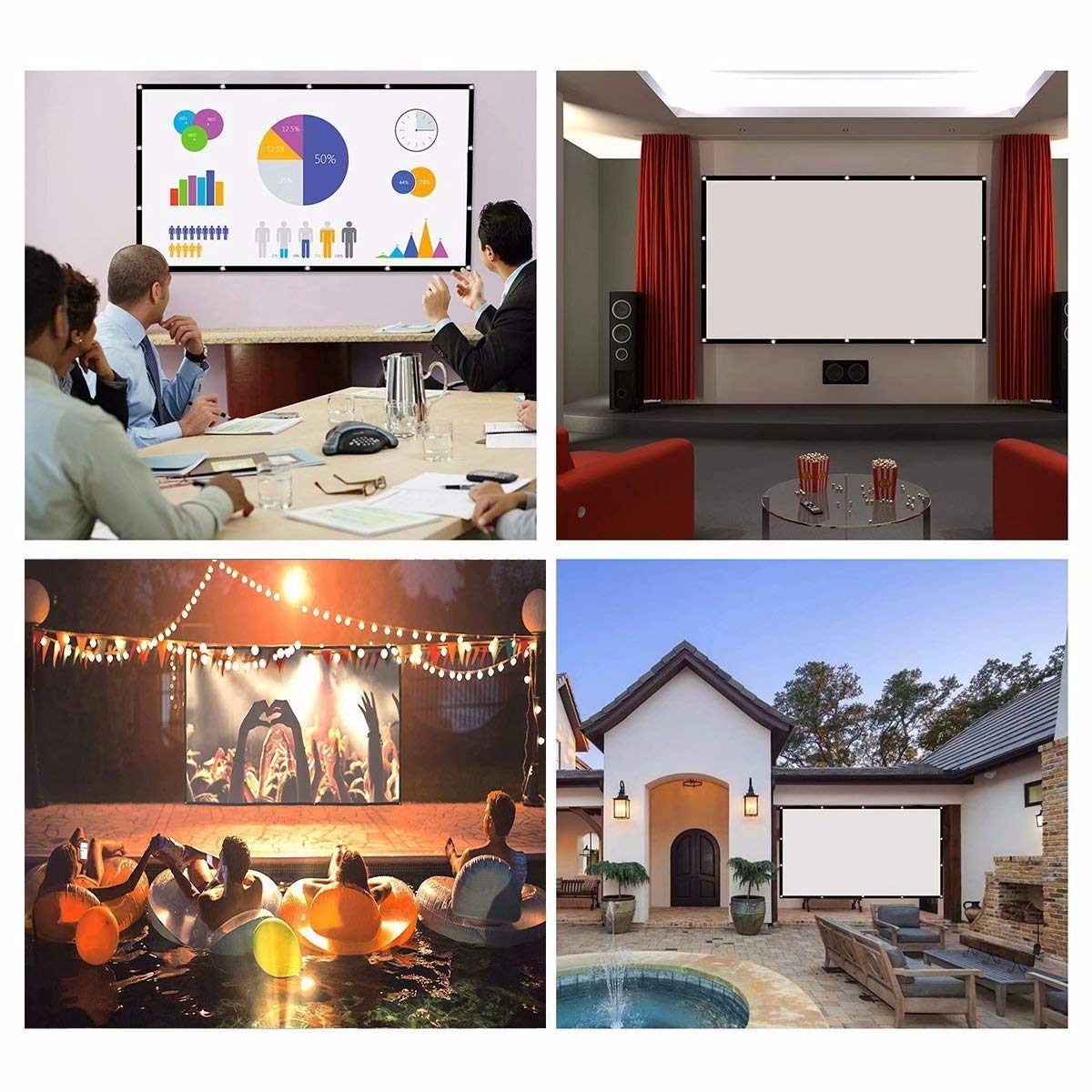 60 84 100 120 Schermo per proi - Home Cinema Blanc recensione e prezzo